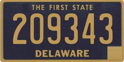 DE license plate 209343