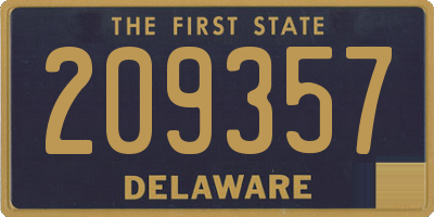 DE license plate 209357