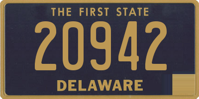 DE license plate 20942