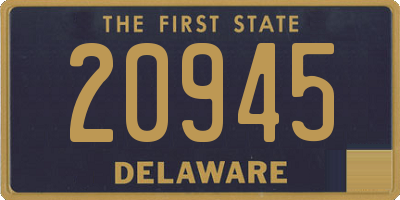 DE license plate 20945