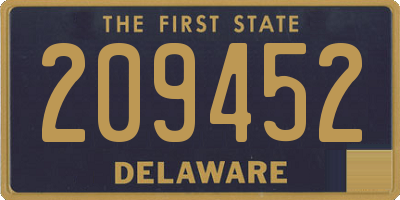 DE license plate 209452