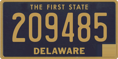 DE license plate 209485