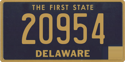 DE license plate 20954