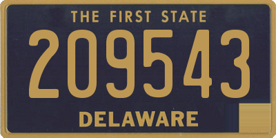DE license plate 209543