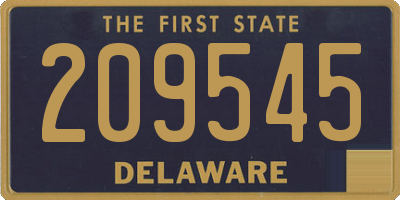 DE license plate 209545