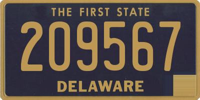 DE license plate 209567