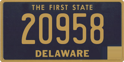 DE license plate 20958