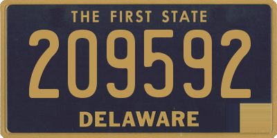 DE license plate 209592