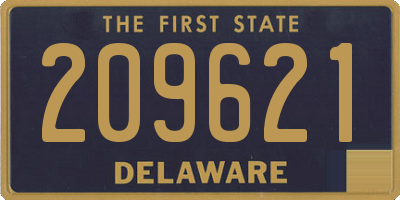 DE license plate 209621