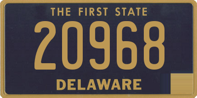 DE license plate 20968