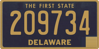 DE license plate 209734