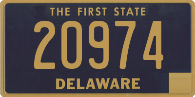 DE license plate 20974