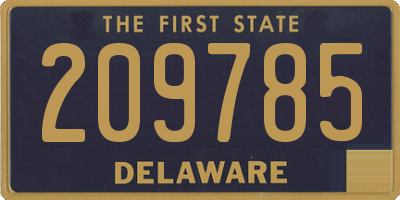 DE license plate 209785