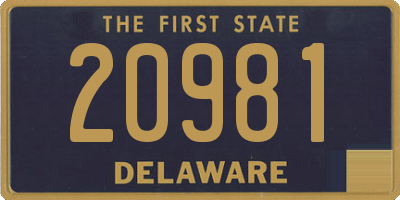 DE license plate 20981