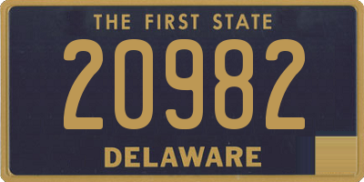 DE license plate 20982