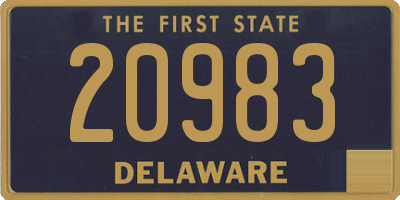 DE license plate 20983