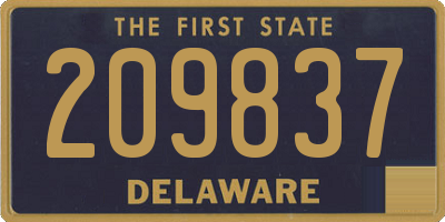 DE license plate 209837