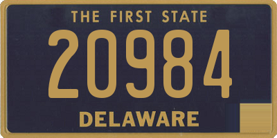 DE license plate 20984