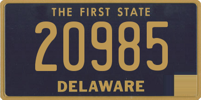 DE license plate 20985