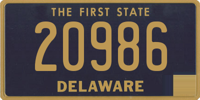 DE license plate 20986