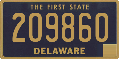 DE license plate 209860