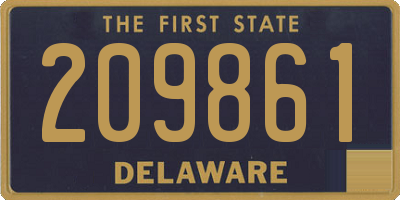 DE license plate 209861