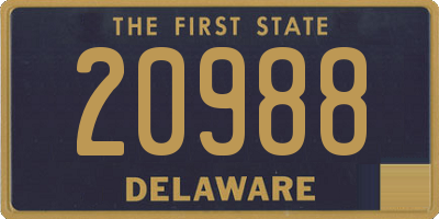 DE license plate 20988