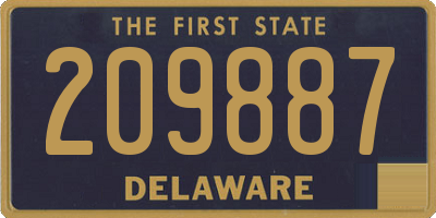 DE license plate 209887