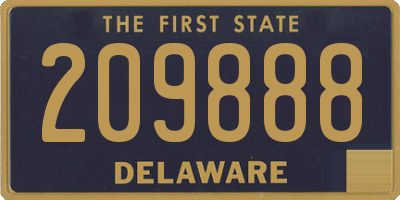 DE license plate 209888
