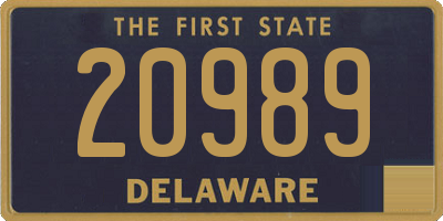 DE license plate 20989