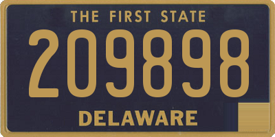 DE license plate 209898