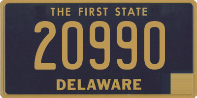 DE license plate 20990