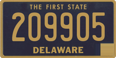 DE license plate 209905