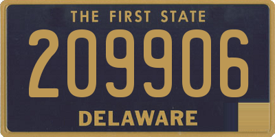 DE license plate 209906