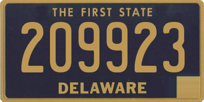 DE license plate 209923