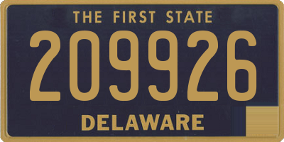 DE license plate 209926