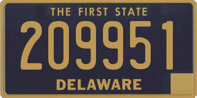 DE license plate 209951