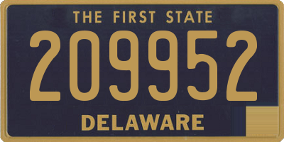 DE license plate 209952