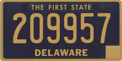 DE license plate 209957