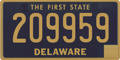 DE license plate 209959