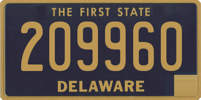 DE license plate 209960