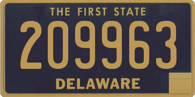 DE license plate 209963