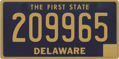 DE license plate 209965