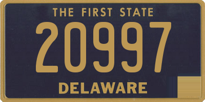 DE license plate 20997