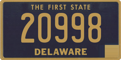 DE license plate 20998