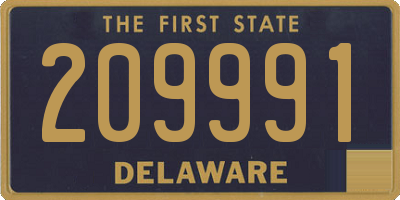 DE license plate 209991