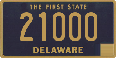 DE license plate 21000