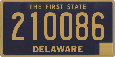 DE license plate 210086