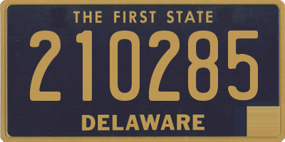 DE license plate 210285
