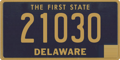 DE license plate 21030